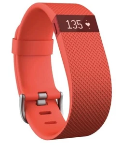 Fitbit Charge HR Fitness Activity Sleep Tracker Wristband Tangerine SMALL - Picture 1 of 3