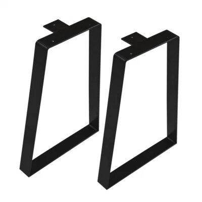 15.5" Tall Trapezoid Metal Table Legs for Furniture Bench Legs Coffee Table Legs - Image 1 of 4