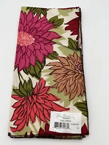 Vera Bradley Cloth Napkin Dahlia Floral Red Pink 20X20 Recycled Cotton RARE *NEW - Picture 1 of 3