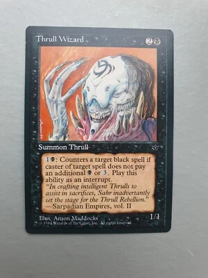 Thrull Wizard, MTG Fallen Empires (1994) Uncommon Black Creature NM - Image 1 of 2