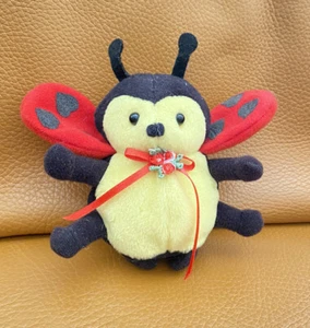 Vintage Valentine Plush 5” Ladybug Red Black & Yellow Toy o Rama Stuffed Toy New - Picture 1 of 6