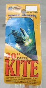 Vintage Hi-Flier Paper Kite 30 inch Space Shuttle Theme NOS 1987 Made in USA - Picture 1 of 10