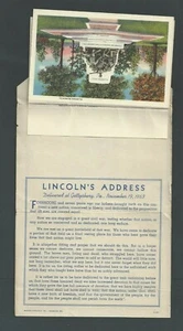 Ca 1950 Gettysburg 18 Page Picture Foldout W/Data 6 X 4" - Imagen 1 de 2