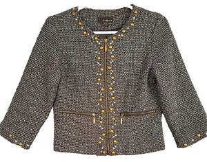 Twenty One Damenjacke mittelstrick mit Nieten gefütterte Taschen mit Reißverschluss - Bild 1 von 10