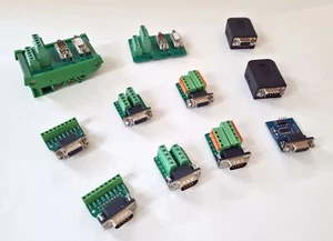 DB9 D-Sub Adapter RS-232 Breakout Board Adapter Stecker / Buchse - Bild 1 von 45