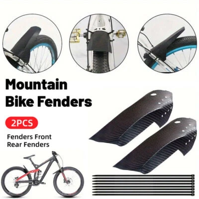2pcs Mountain Bike Fenders Cycling Mudguard Bike Accessories MTB Road Cycling - image 1 of 4