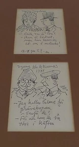 Erik ( Kar De Mumma ) Zetterström (Suecia 1904-1997) Dibujo De 1974 - Picture 1 of 9