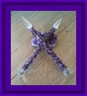 AMETHYST CRYSTAL WAND, Amethyst Wand with Silver and Quartz Point, Purple Wand