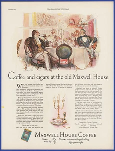 Vintage 1925 MAXWELL HOUSE Coffee Art Décor Ephemera 20's Print Ad - Picture 1 of 1