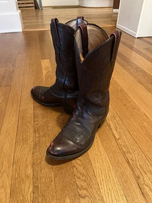 Botas de Vaquero Lucchese Negro Cereza 10.5 D - Hermoso Color Usadas,  Foto 1 de 4