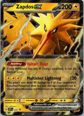 Zapdos ex Promo SV: Scarlet & Violet Promo Cards 049 NM - Image 1 of 2