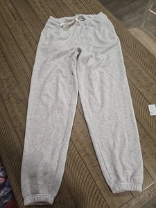 Pantalones de chándal Skims para mujer de algodón polar con cordón DM3 gris claro talla XS SKM0350 - Imagen 1 de 4
