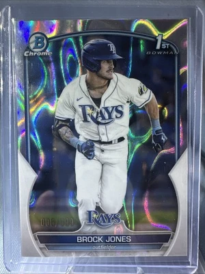 2023 Bowman Brock Jones Chrome Lava Refractor 1st Prospect #006/399 Rays - Image 1 of 2