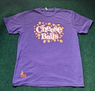 Camisa Utz Cheese Balls Para Hombres XL Púrpura Gráfico Camiseta Snack Comida Publicidad Foto 1 de 4
