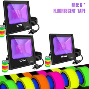 LED Black Light Blacklight For Christmas Halloween Music Party 80W 100W 150 Watt - Picture 1 of 13