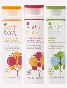 3 Earth Baby Shampoo Condizione Bagno a Bolle Ipoallergenico Naturale Biologico - Foto 1 di 2