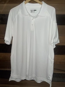 5.11 Tactical Series Polo Shirt Mens Large White Performance Short Sleeve Solid - Picture 1 of 5