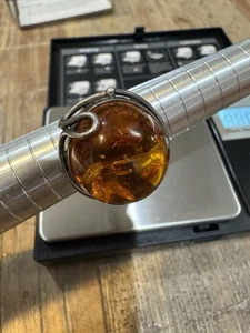 Sterling Artisan 925 Bernstein Ring Größe 6 - Bild 1 von 7