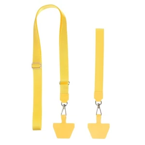 2Pcs Phone Lanyard with Wrist Strap and 2 Patches, Yellow - Zdjęcie 1 z 6
