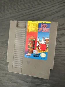 Custodia cartuccia gioco power pad vintage 1989 Nintendo NES SHORT ORDER EGGPLODE - Foto 1 di 3