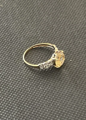 Precioso anillo de citrino, diamantes Foto 1 de 4