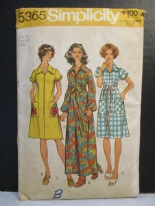 Bata Misses Patrón Simplicity 5365 en 2 Longitudes Talla 14 Busto 36" Corte Completo - Imagen 1 de 12