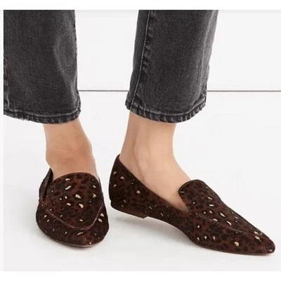Mocasín Madewell Frances Skimmer para mujer talla 6,5 marrón mini estampado de leopardo plano Foto 1 de 4
