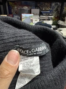 DOLCE & GABBANA Mütze schwarz Schurwolle Strickmütze Herren Capello One Size - Bild 1 von 6