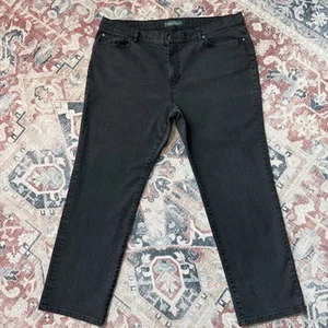 Lauren Ralph Lauren Damen 18W Denim Classic Straight Leg Relaxed Schwarz 38x28 - Bild 1 von 8