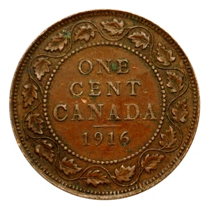 1916 Canada 1 Cent Coin, km21 - Beautiful Coin 🇨🇦 Free Shipping! ✨ 🌎 - Picture 1 of 5
