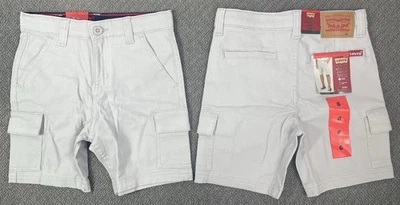 Levi's Youth Lot of 2 Gray Cargo Shorts (2) Identical Pairs Boy's Size 6 NWT - Image 1 of 4