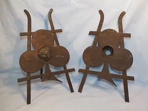 PAIRE DE CHEVALETS DE POILUS WW1 PORTE PHOTO TREFLE ART POP TRENCH ART - Foto 1 di 1