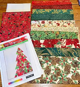 KEEPSAKE QULTING QUILT-SET, HELLE WEIHNACHTEN, HOFFMAN SPECTRUM, 54 X 66 ZOLL - Bild 1 von 7