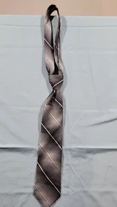 STRUCTURE NECKWEAR White Black Blue Stripe Neck Tie  - Picture 1 of 6