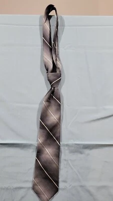 STRUCTURE NECKWEAR White Black Blue Stripe Neck Tie  - Image 1 of 4