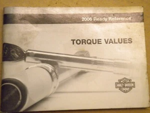 2006 Harley Motorcycle Torque Value Spec Manual XL Dyna Softail Touring VRSC - Picture 1 of 3