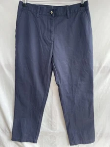 NUEVO ALGODÓN TRADERS Talla 10 Azul Marino Oscuro Elástico Chino Pantalón W28 L27 - Imagen 1 de 5