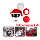 Red Christmas Santa Claus Costume Hat Motorcycle Helmet Cover DIY Decoration