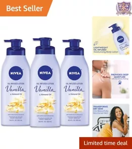 3-Pack Body Lotion: Vanilla Almond Oil Infusion, 50.7 Fl Oz for Deep Hydration - Picture 1 of 14
