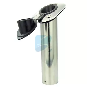 Stainless Steel 316 Boat Fishing Rod Holders Flush Mount Black Insert 30 Degree - Picture 1 of 2