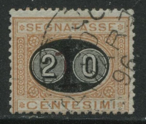 Italy 1890-91 overprinted value Postage Dues 20¢ on 1 centesimi used - Picture 1 of 1