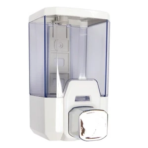 Liquid Soap Dispenser - Large 1L Bulk Fill - Transparent / Clear Wall Mounted - Picture 1 of 3