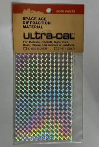 VTG - Auto World ‘76 Space Age Diffraction Material - Ultra-Cal - Silver - MOC - Picture 1 of 2