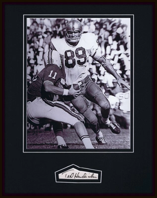 Ted Hendricks Signed Framed 11x14 Photo Display JSA Raiders - Image 1 of 1