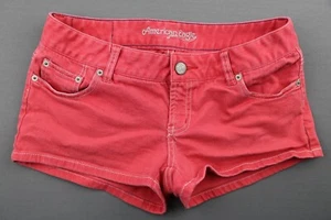Women's American Eagle Jean Short Shorts Stretch Pink Size 8 (Waist 30) - Picture 1 of 5