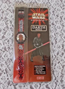 Vintage 1999 Star Wars Episode 1 DARTH MAUL Watch #46310 by Hope Ind New Sealed! - Picture 1 of 3