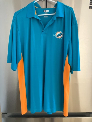 Miami Dolphins TX3 cool NFL Team Apparel  polo golf shirt men's 2xl XXL Cover