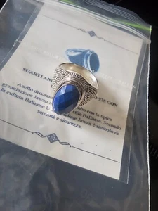 OUTLET_SUARTI ANELLO IN ARGENTO CON PIETRA DURA LAPISLAZZULI - Foto 1 di 6