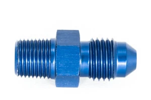 Threaded Adapter 1/8" NPT to Dash 4 /-4 ON / JIC 4 Blue Anodized 7/16 UNF - Picture 1 of 3