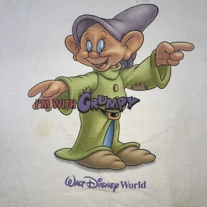 Vintage Disney Distressed Shirt XL Dopey Schneewittchen Im With Grumpy 1990er - Bild 1 von 10